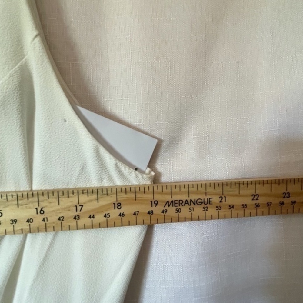 Kate Lily Womens White Faux Wrap Dress Summer Vacation Size 14W - Picture 5 of 7